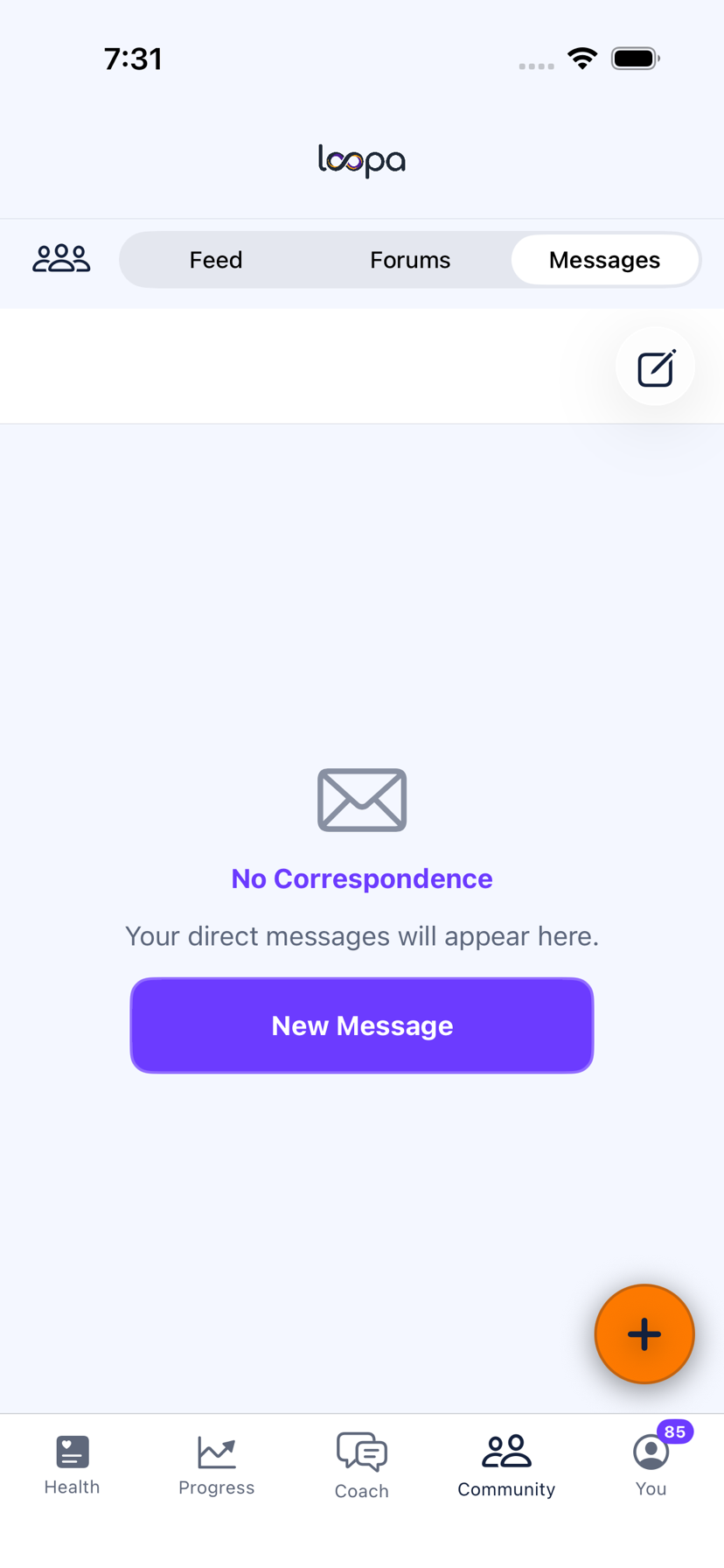 Loopa on iPhone: the community feed
